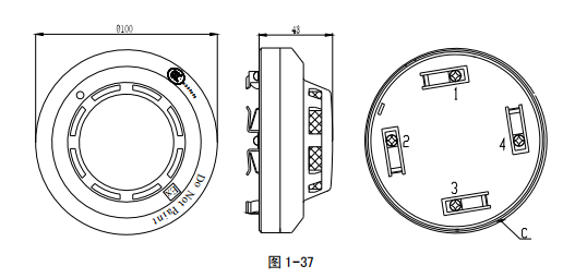 保定海灣JTY-GF-GST104（Ex）/T 點型光電感煙火災(zāi)探測器安裝參數(shù)